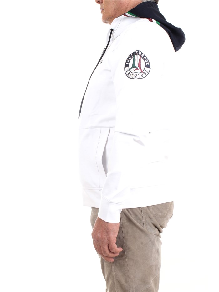 AERONAUTICA MILITARE 222FE1742F475 Bianco Abbigliamento Uomo Felpa