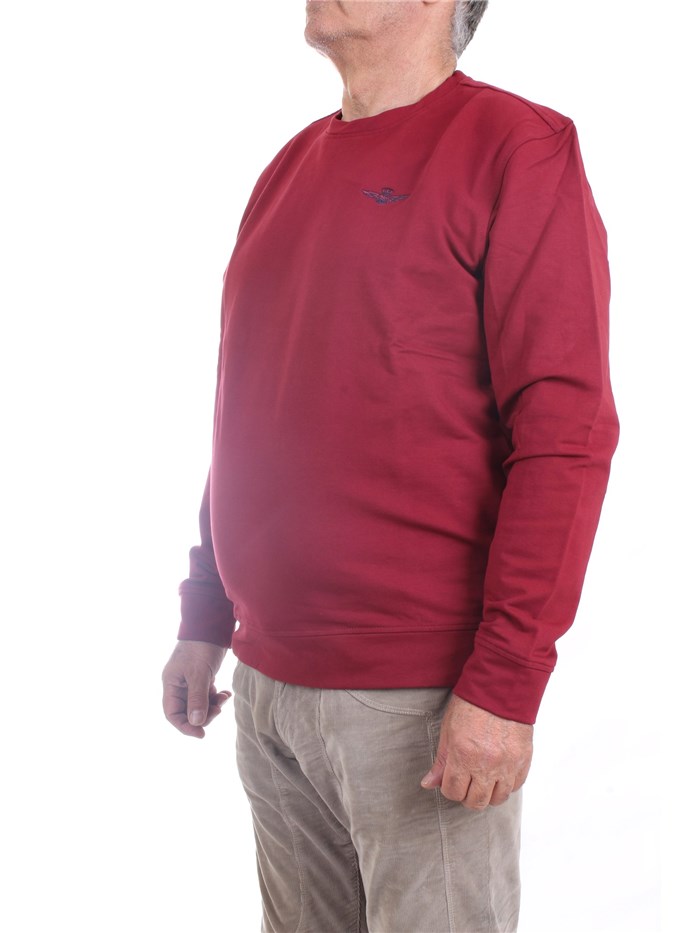 AERONAUTICA MILITARE 222FE1710F439 Bordeaux Clothing Man Sweater