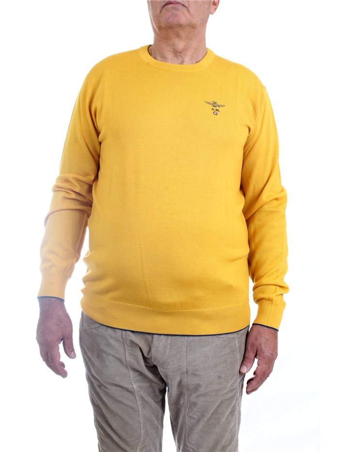 AERONAUTICA MILITARE 222MA1388L415 Yellow Clothing Man Pullover AERONAUTICA MILITARE 222MA1388L415 Yellow Clothing Man Pullover