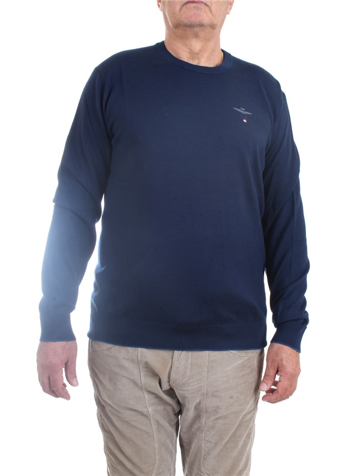 AERONAUTICA MILITARE 232MA1388L415 Blue Clothing Man Pullover AERONAUTICA MILITARE 232MA1388L415 Blue Clothing Man Pullover