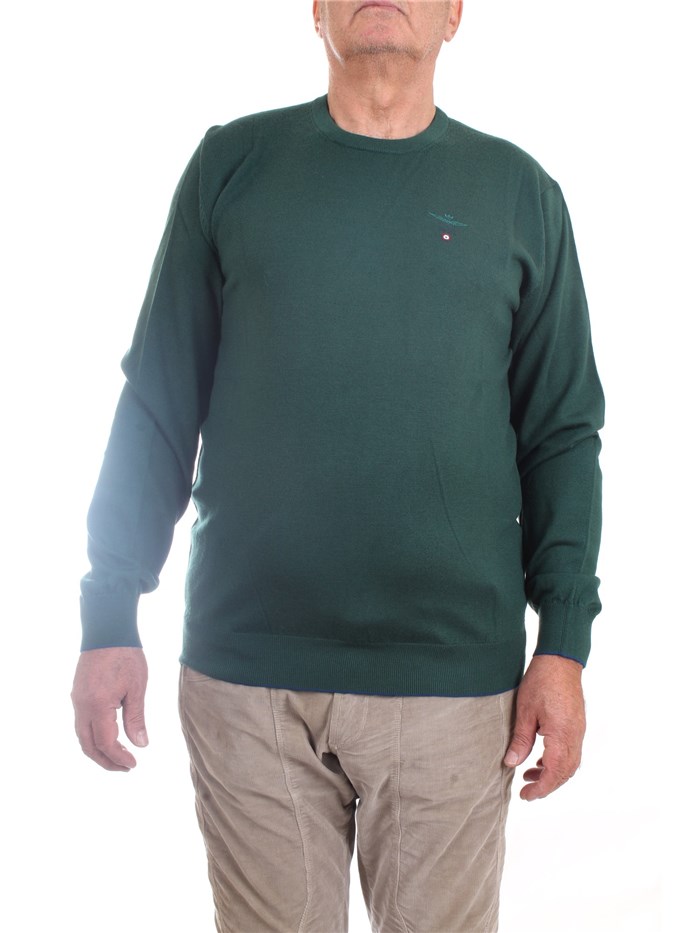 AERONAUTICA MILITARE 232MA1388L415 Verde Abbigliamento Uomo Maglioni