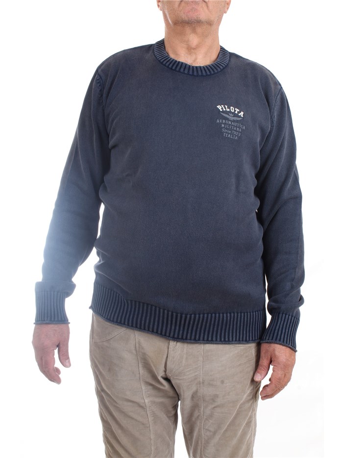 AERONAUTICA MILITARE 222MA1409L474 Blu Abbigliamento Uomo Maglioni AERONAUTICA MILITARE 222MA1409L474 Blu Abbigliamento Uomo Maglioni