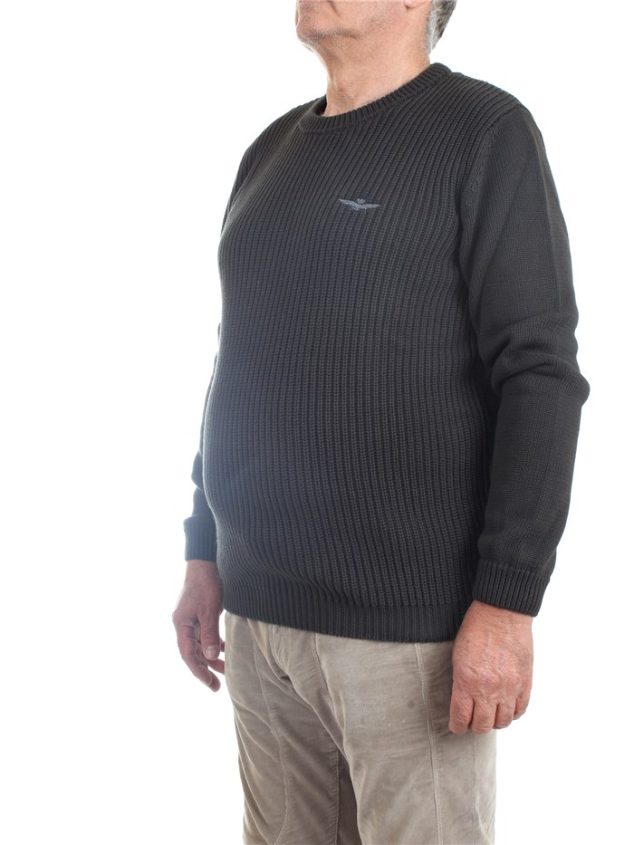 AERONAUTICA MILITARE 222MA1403L409 Verde Abbigliamento Uomo Maglia