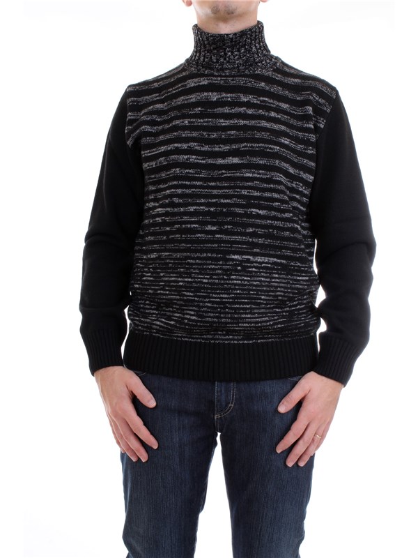 Umberto Vallati 8225 7260 Black Clothing Man Pullover Umberto Vallati 8225 7260 Black Clothing Man Pullover