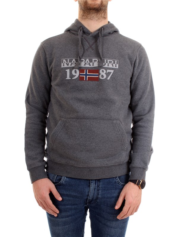 NAPAPIJRI NOYHWF Grey Clothing Man Sweater NAPAPIJRI NOYHWF Grey Clothing Man Sweater