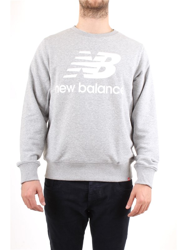 NEW BALANCE MT91548 Grey Clothing Man Sweater NEW BALANCE MT91548 Grey Clothing Man Sweater