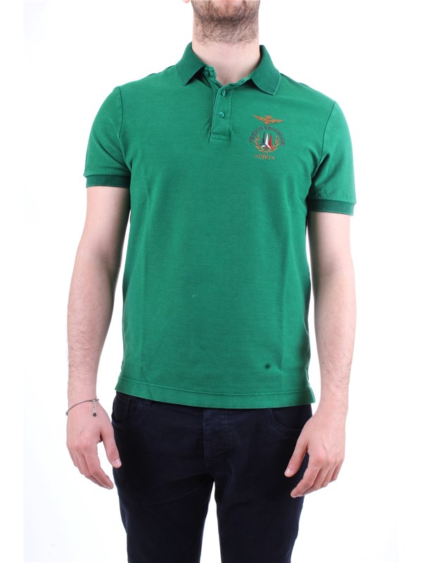 AERONAUTICA MILITARE 191PO1307P144 Green Clothing Man Polo shirt AERONAUTICA MILITARE 191PO1307P144 Green Clothing Man Polo shirt