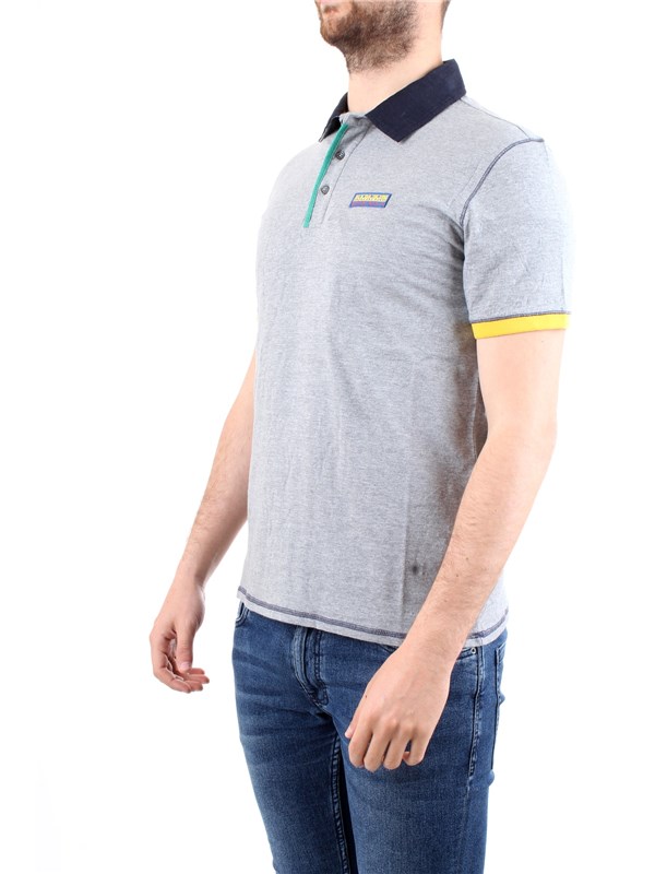 NAPAPIJRI N0YIG1 Grey Clothing Man Polo shirt