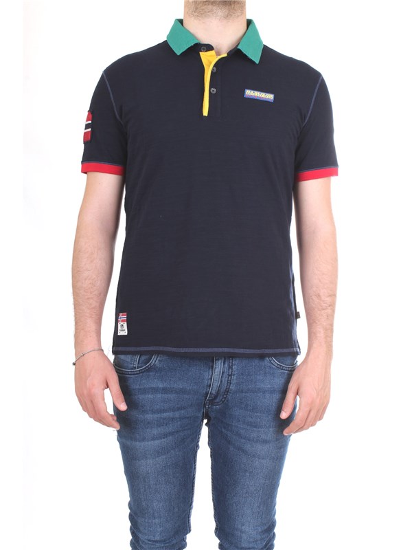 NAPAPIJRI N0YIG1 Blue Clothing Man Polo shirt NAPAPIJRI N0YIG1 Blue Clothing Man Polo shirt