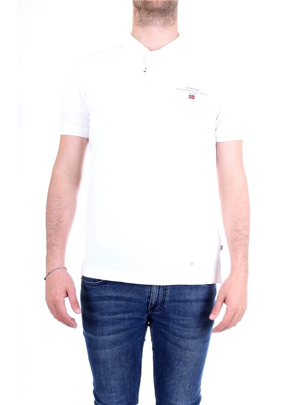 NAPAPIJRI N0YIJ5 White Clothing Man Polo shirt NAPAPIJRI N0YIJ5 White Clothing Man Polo shirt