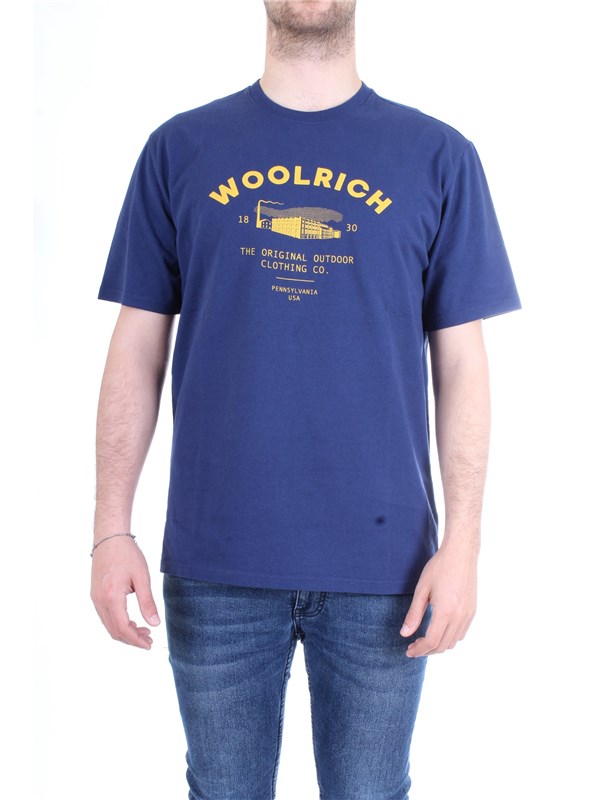 WOOLRICH WOTEE1158 Blue Clothing Man T-Shirt/Polo WOOLRICH WOTEE1158 Blue Clothing Man T-Shirt/Polo