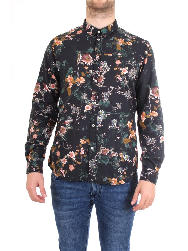 Officina36 0374206871 Black Clothing Man Shirt Officina36 0374206871 Black Clothing Man Shirt
