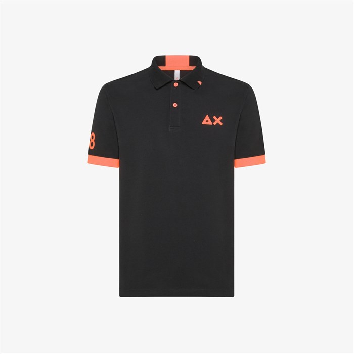 SUN68 A34122 Nero Abbigliamento Uomo Polo