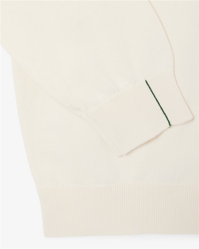 Lacoste AH1985 00 Bianco Abbigliamento Uomo Pullover