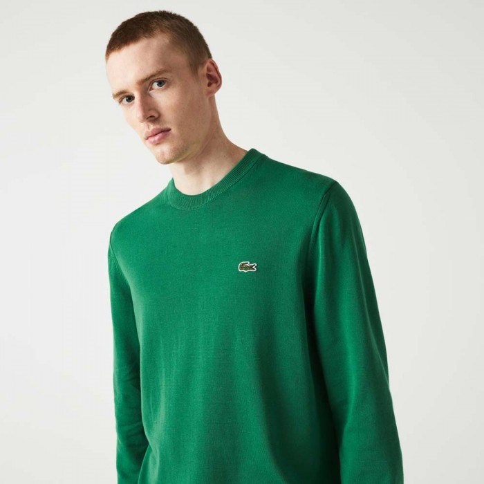 Lacoste AH1985 00 Verde Abbigliamento Uomo Pullover