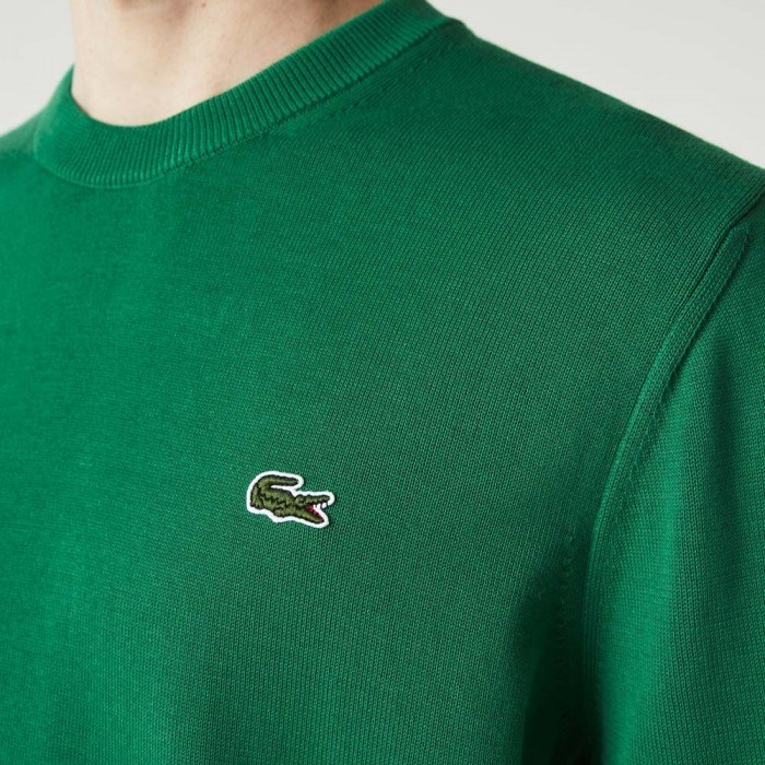 Lacoste AH1985 00 Verde Abbigliamento Uomo Pullover