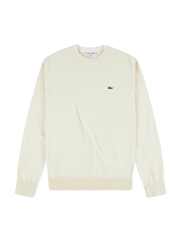 Lacoste AH2193 00 Milk Clothing Man Sweater Lacoste AH2193 00 Milk Clothing Man Sweater