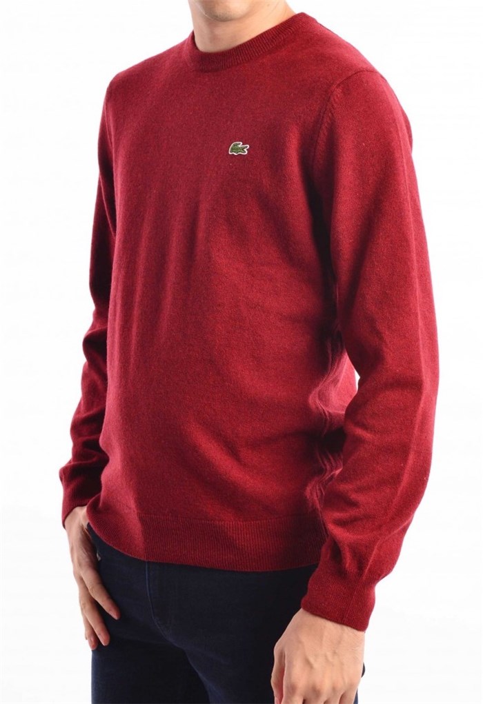 Lacoste AH3449 00 Bordeaux Clothing Man Pullover Lacoste AH3449 00 Bordeaux Clothing Man Pullover