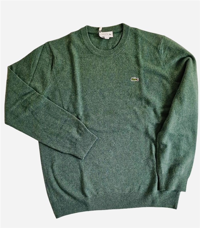 Lacoste AH3449 00 Green Clothing Man Pullover Lacoste AH3449 00 Green Clothing Man Pullover