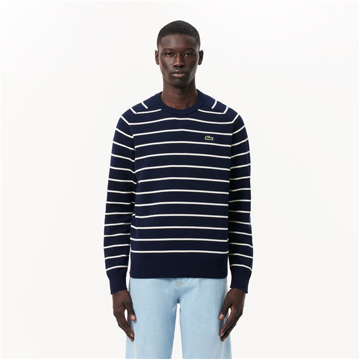 Lacoste AH7607 00 Blu Abbigliamento Uomo Pullover Lacoste AH7607 00 Blu Abbigliamento Uomo Pullover