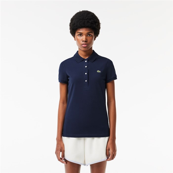 Lacoste DF3443 Blu Abbigliamento Donna Polo Lacoste DF3443 Blu Abbigliamento Donna Polo