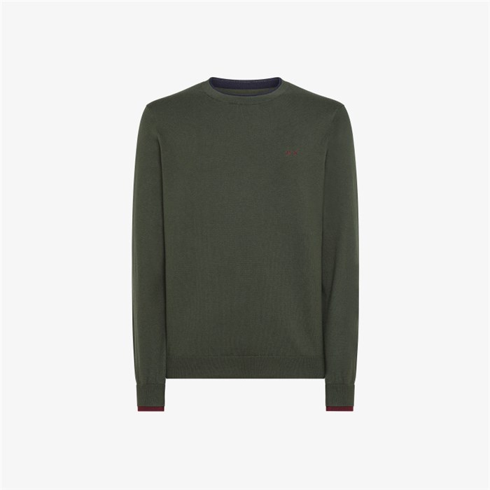 SUN68 K43106 Verde Militare Abbigliamento Uomo Maglioni SUN68 K43106 Verde Militare Abbigliamento Uomo Maglioni