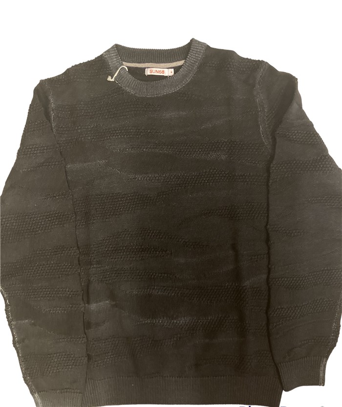 SUN68 K43130 Black Clothing Man Pullover