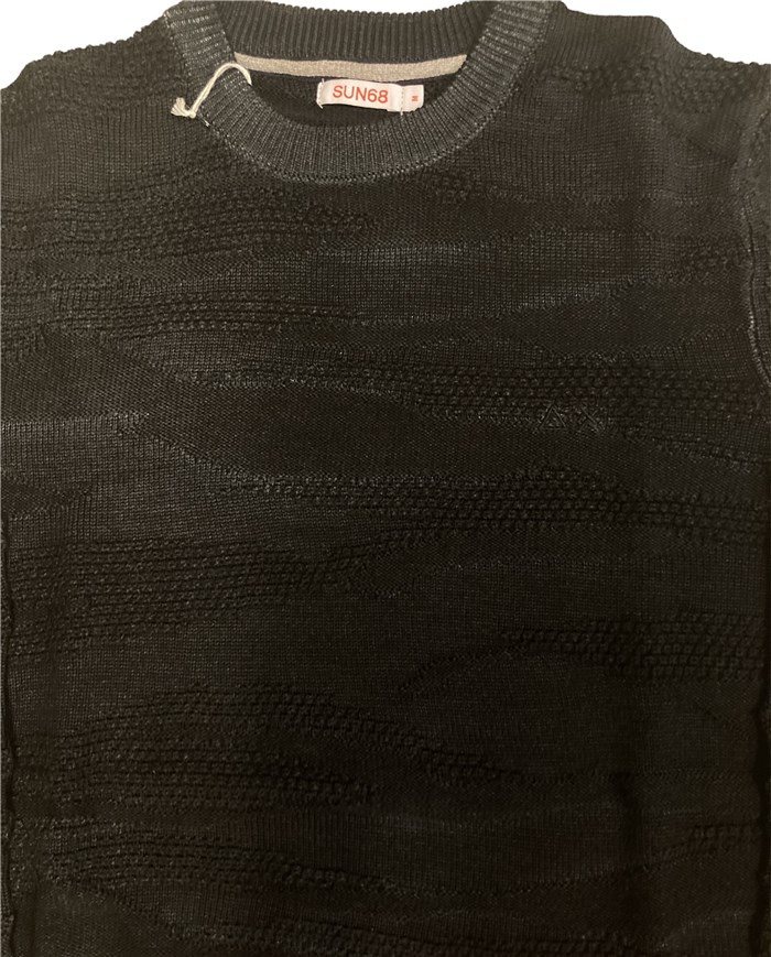 SUN68 K43130 Black Clothing Man Pullover