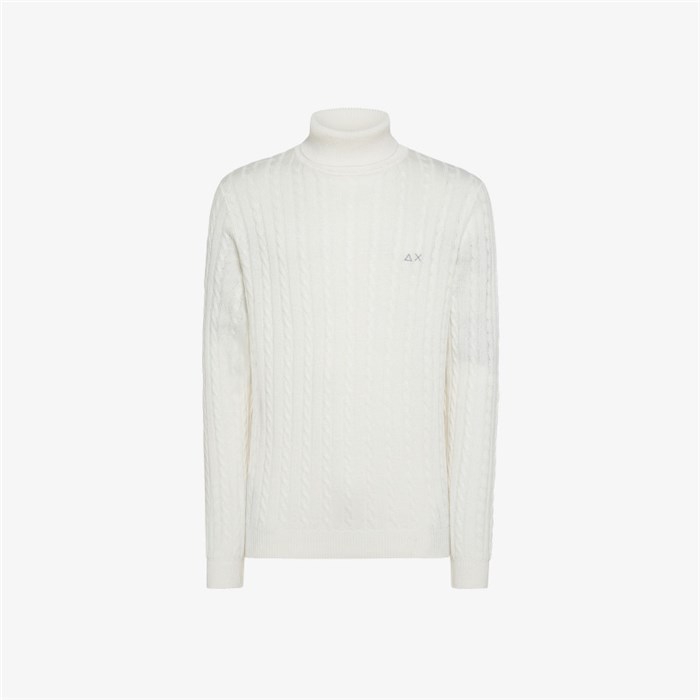 SUN68 K43140 Bianco Abbigliamento Uomo Maglioni