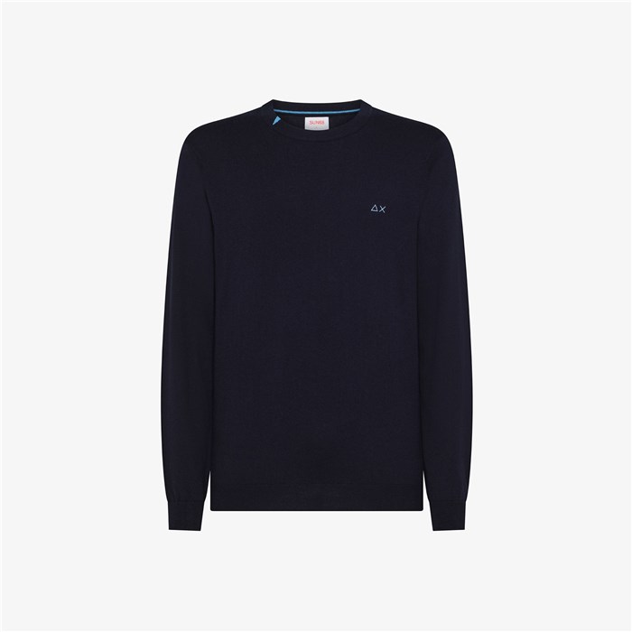 SUN68 K45101 Blu Abbigliamento Uomo Maglia