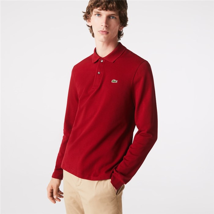 Lacoste L1312 00 Bordeaux Abbigliamento Uomo Polo