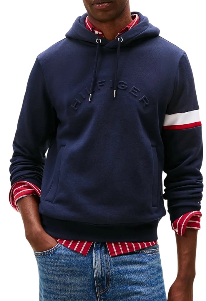TOMMY HILFIGER MW0MW40479 Blu Abbigliamento Uomo Felpa