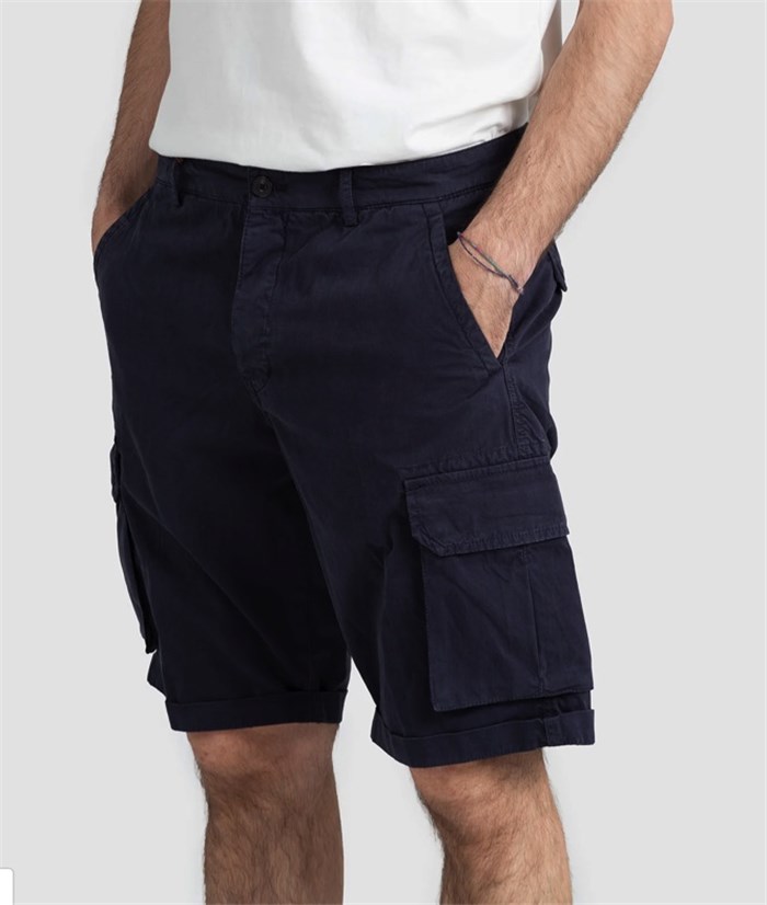 40 Weft NICK 2122 Blu Abbigliamento Uomo Bermuda