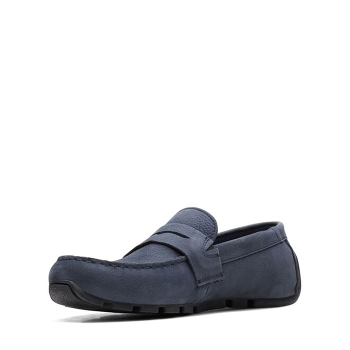 Clarks OSWICK BAR Blu Scarpe Uomo Mocassini