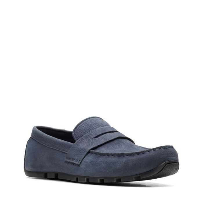 Clarks OSWICK BAR Blu Scarpe Uomo Mocassini