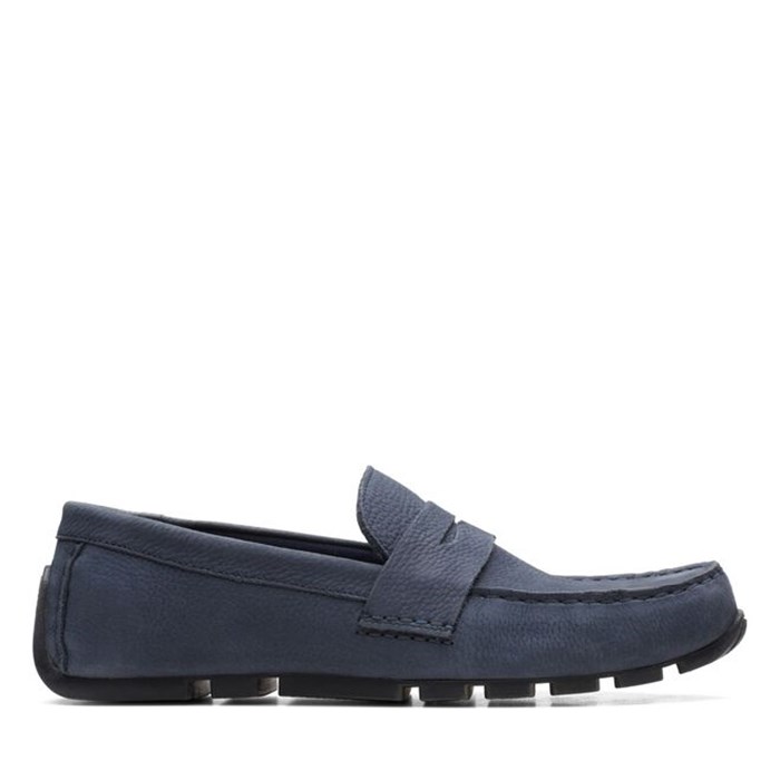 Clarks OSWICK BAR Blu Scarpe Uomo Mocassini