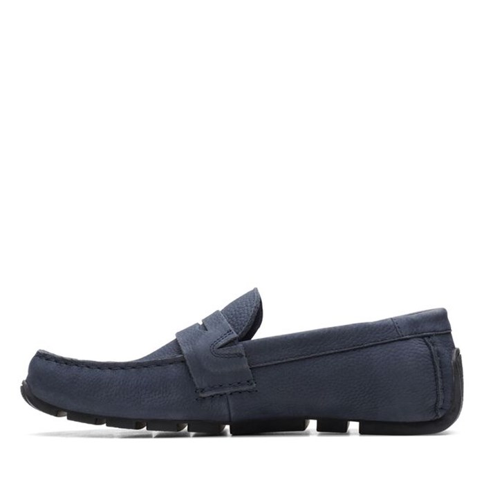 Clarks OSWICK BAR Blu Scarpe Uomo Mocassini