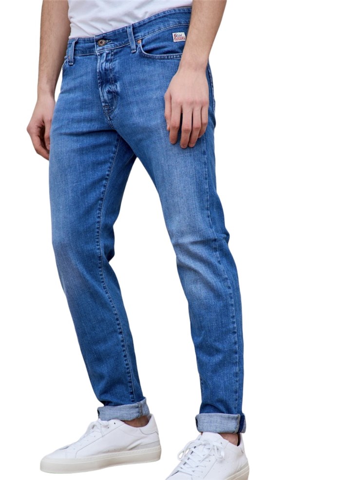 ROY ROGER'S P23RRU075D0211194 Medium blue Clothing Man Jeans