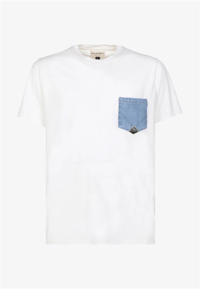 ROY ROGER'S P23RRU172CD55XXXX White Clothing Man T-Shirt/Polo ROY ROGER'S P23RRU172CD55XXXX White Clothing Man T-Shirt/Polo