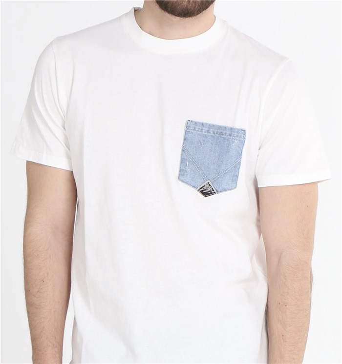 ROY ROGER'S P23RRU172CD55XXXX White Clothing Man T-Shirt/Polo