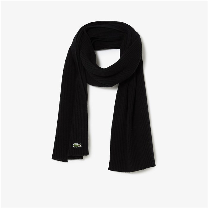 Lacoste RE0058 00 Nero Accessori Unisex Sciarpe