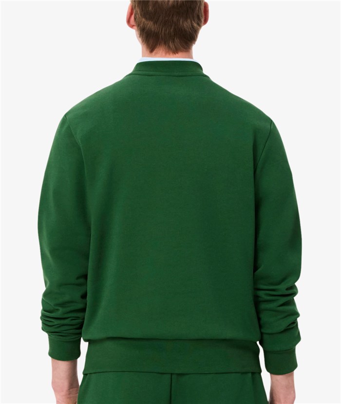 Lacoste SH9608 00 Verde Abbigliamento Unisex Felpa