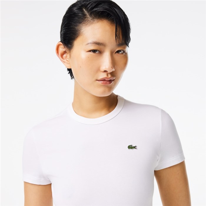 Lacoste TF7218 White Clothing Woman T-Shirt/Polo