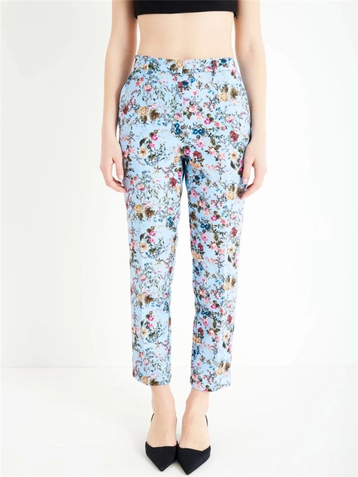 VICOLO TY1516 Light blue Clothing Woman Trousers VICOLO TY1516 Light blue Clothing Woman Trousers
