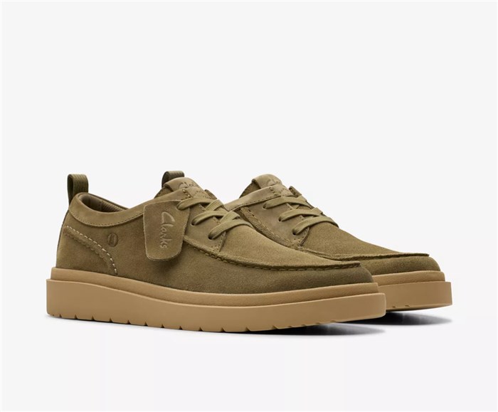 Clarks polden moc suede Verde 2 Scarpe Uomo Sneakers