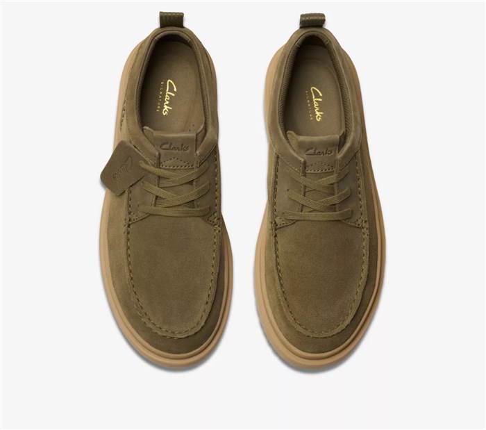 Clarks polden moc suede Verde 2 Scarpe Uomo Sneakers